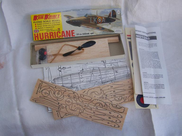 Keil Kraft Hawker Hurricane balsa wood kit