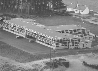 Typical 1960s English school buildings
