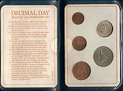 Decimalisation Day pack (this without 50p coin)