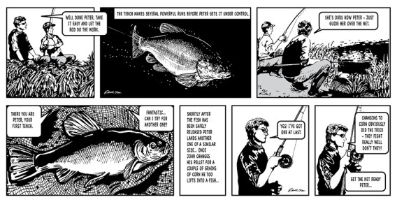 Illustration of Tench Fishing from A Mr Crabtree book - reminds me of Pixies Mere